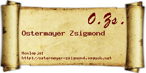 Ostermayer Zsigmond névjegykártya