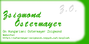 zsigmond ostermayer business card